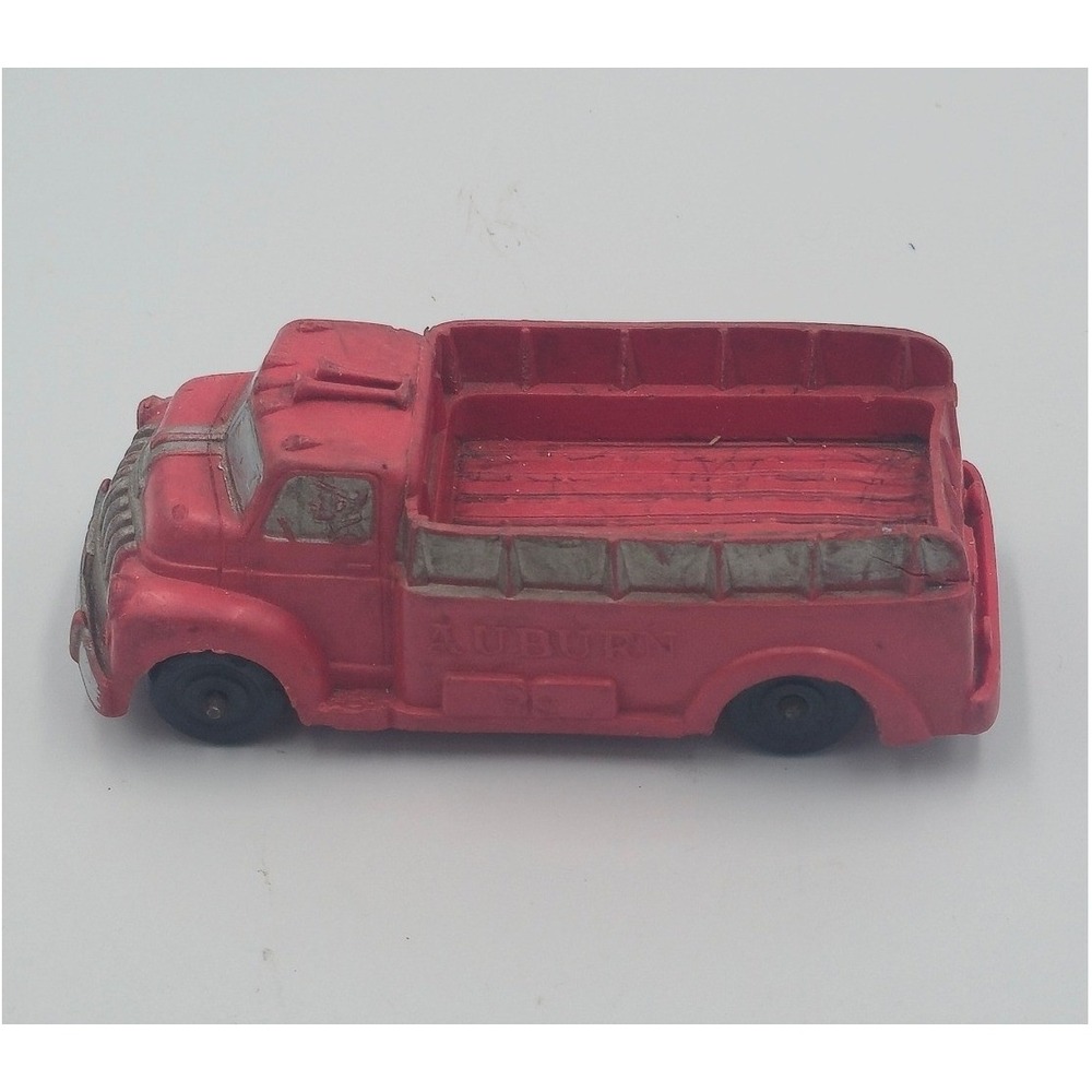 Vintage 1930s Auburn Rubber Co Red International Cabover Stake Toy Truck